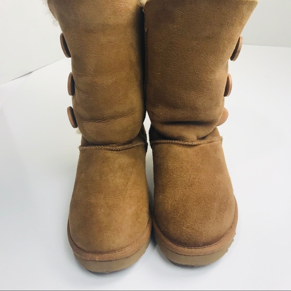 Ugg Bailey Button Triplet Boot Chestnut sz 5 EUC! - Picture 3 of 7
